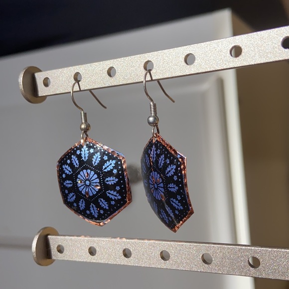 Handmade Turkish Copper Earrings - Picture 5 of 8